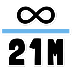infinity divided by 21m meme