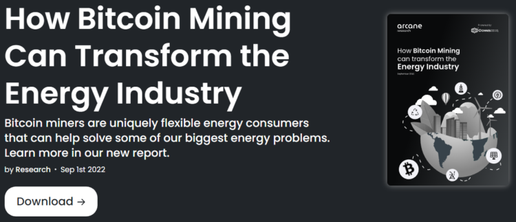 Arcane Research Bitcoin Mining Energy Report