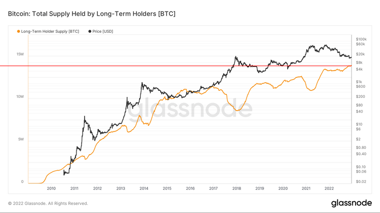 Bitcoin long term hodlers chart