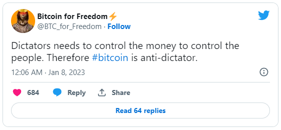 bitcoin is anti-dictator